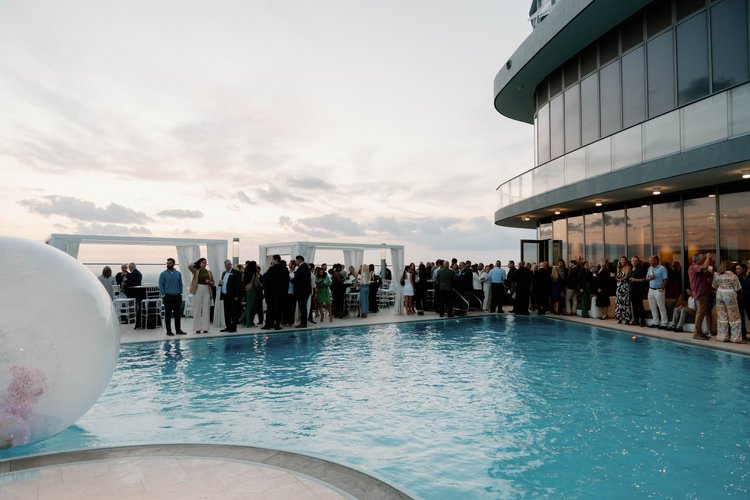 Neighbors and partners gathered at a BHA rooftop celebration